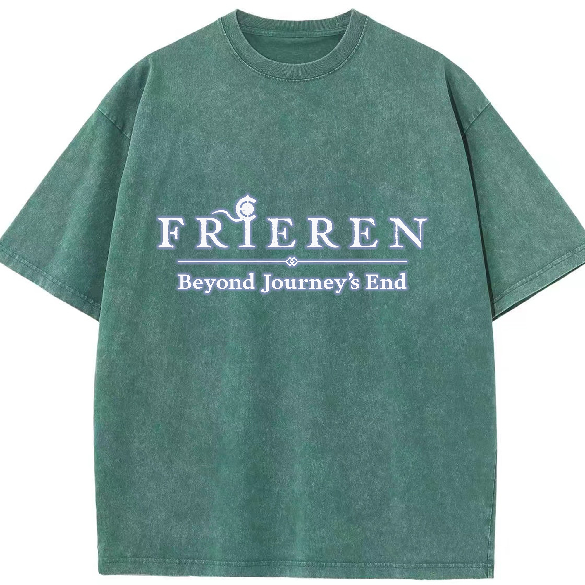 （画像用） 葬送のフリーレン Frieren 綿100% ヴィンテージ風 半袖Tシャツ（フロントプリント）